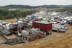 Dois estudos vinculam as operações de fracking, como esta na Marcellus Shale, a sérios riscos à saúde. Foto: U.S. Geological Survey