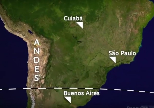 O quadrilátero Cuiabá - Buenos Aires - São Paulo - Andes