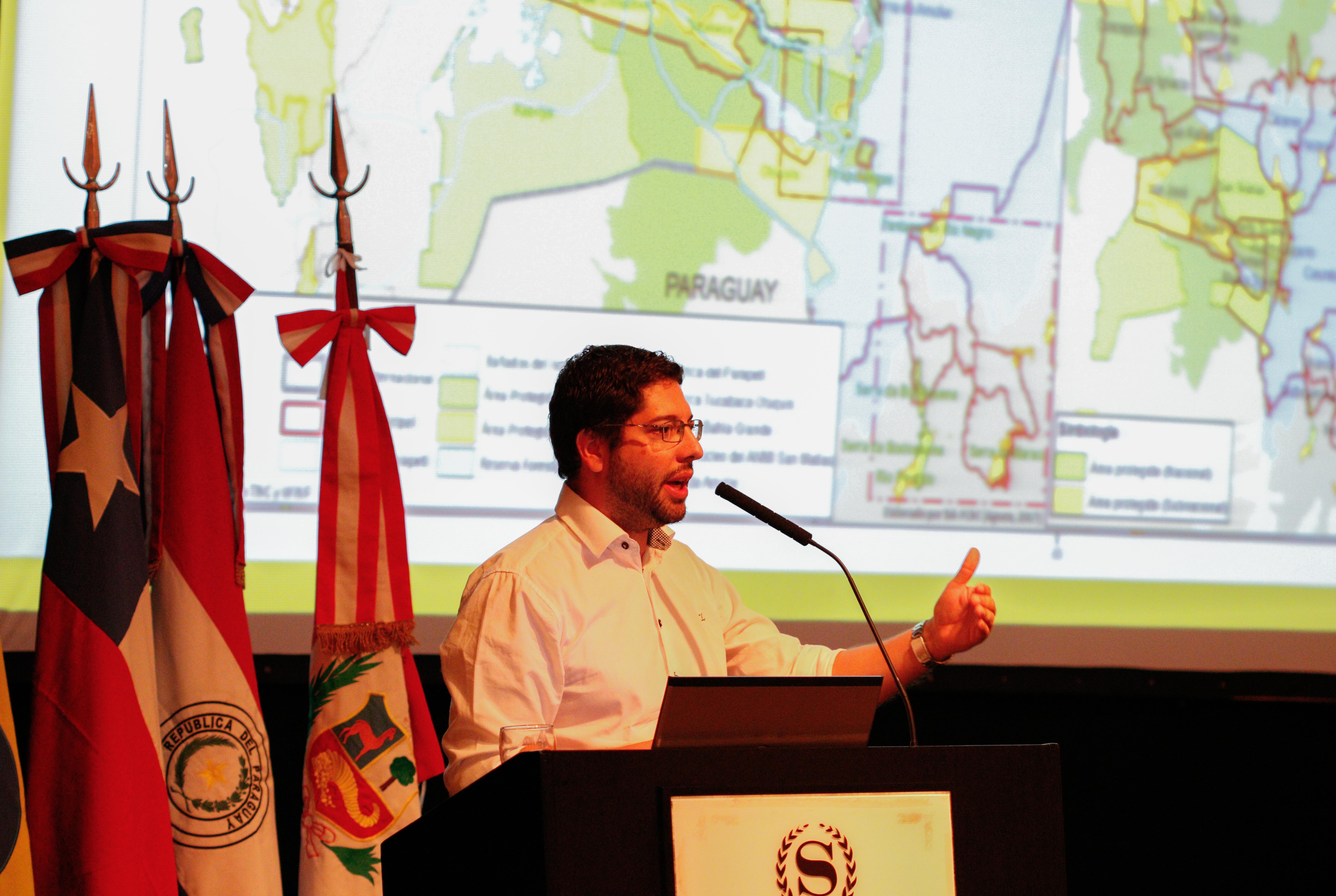Unidades de conservação no Pantanal e proposta de criação de RDS da Barra do São Lourenço são destaques em apresentação feita em Tucumán, Argentina (Foto: Iasmim Amiden)